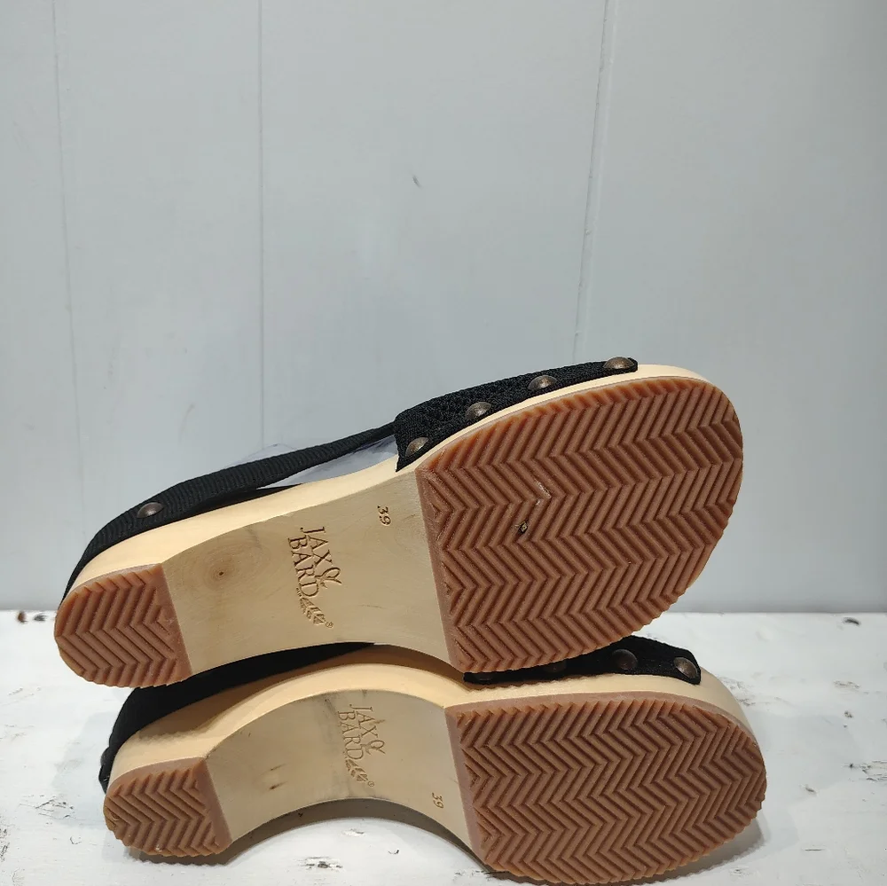 Jax & Bard‎ Libby Hill Black Leather Sandals Size 39 (8-8.5)